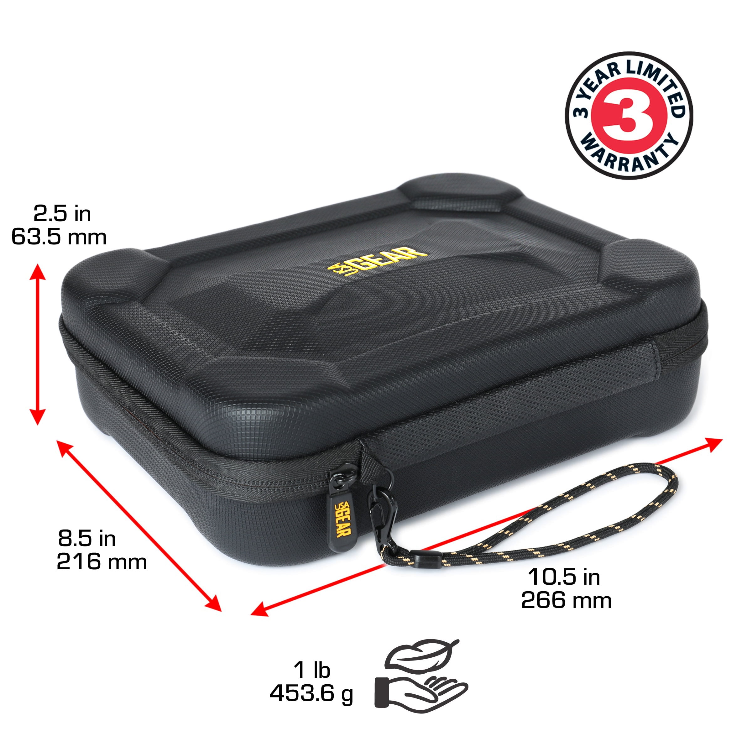 USA Gear XL Semi Hard Shell Dart Case - Dart Holder Room for