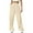 Beige, variant on jinghuiyue Women Wide Leg High Waist Sweatpants Straight Leg Lounge Drawstring Elastic Sweat Pant with Pockets M