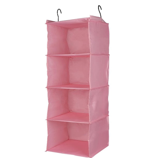 Armario 4 Capas Colgante Bolsa De Almacenaento Armario Perchas De Ropa Soporte Rosa Rosado Sunnimix Organizador de bolsos colgantes