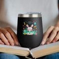 thumbnail image 2 of 12oz Easter Egg Tumbler with Lid & Straw, Insulated Stainless Steel Wine Cup, [Easter Theme] Print, 2 of 5