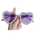 thumbnail image 3 of Lroveb Heart Sunglasses for Women Adult Transparent Multi Color Love Shape Integrated Diamond Decorative Glasses Party Favor, 3 of 4