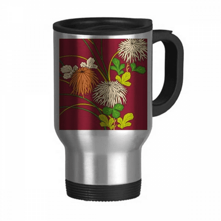 

Painting Japanese Culture Autumn Travel Mug Flip Lid Stainless Steel Cup Car Tumbler Thermos