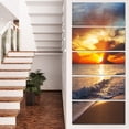 thumbnail image 1 of Yellow Sunset Through Dark Clouds - Large Seashore Canvas Print, 1 of 3