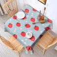 thumbnail image 2 of Strawberry Plants Fruit Flower Square Tablecloth,Waterproof Square Table Cover,Wipeable Spillproof Washable Table Cover for Home Kitchen Party Decor 42"X42"(107x107cm), 2 of 6