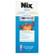 Nix Ultra Lice Removal Kit, 3.4oz Lice Treatment Hair Solution & Comb + 5oz Home Bedbug Spray, 1 Kit