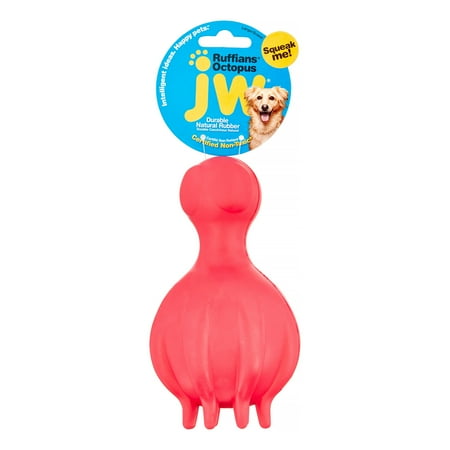 JW Pet Ruffians Rubber Octopus Dog Toy - Walmart.com