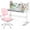 Pink, variant on COSVALVE Ergonomic Height Adjustable Kids Study Desk and Chair Set Tilt Desktop Table Armrest Chair Boys Girls Students with Bookstand,Drawer(Pink)