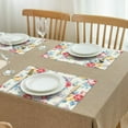 thumbnail image 3 of Pioneer Flower Floral Print Pattern Summer Placemats Table Placemats Set Of 4-Linen Kitchen Washable Placemats Table Mats 12x18 Inch Non-Slip Heat Resistant, 3 of 6