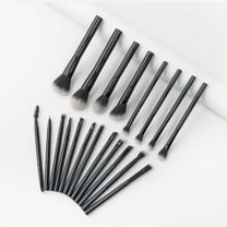 Colliford Makeup Brush Set,20 Pcs Makeup Brushes Kit with Soft Bristle, Travel Makeup Brush Set for Foundation, Concealer, Blush, Nose Contour, Contouring and Eyeshadow(Black)