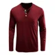 thumbnail image 4 of Camiseta Henley Casual Para Hombre Playera De Solapa Frontal, 4 of 6