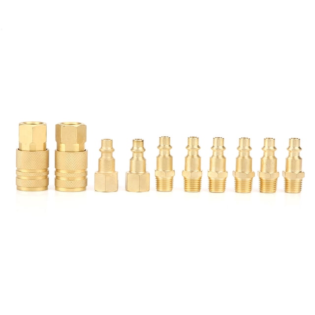 Herramienta neumática, 10 piezas, conector de compresor de accesorios NPT de 1/4", adaptador de compresor de mayor durabilidad