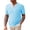 Light Blue, variant on Men's Relaxed Fit Short Sleeve T-Shirt Notch V-Neck with Chest Pocket Breathable Grid Textured Casual Tee for Daily & Vacation Khaki L