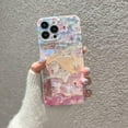 thumbnail image 2 of Compatible with iPhone 13 Pro Max Bling Oil Painting Flowers Diamond Case Sparkly Shiny Glitter Floral Art Crystal Rhinestone Protective Shockproof Cover for Women Girls, 2 of 15