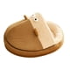 thumbnail image 2 of Cama cueva para gatos, cama para gatos con forma de pantuflas, suministros para mascotas, tienda de campaña suave y cálida para gatos, nido , MarrÓn, Marrón, 2 of 9