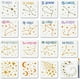 thumbnail image 1 of Juego de 16 plantillas de pintura de constelaciones celestiales (5,9 x 5,9 pulgadas): plantillas reutilizables de luna y estrellas con pincel para decoración de paredes, madera y ventanas., 1 of 8