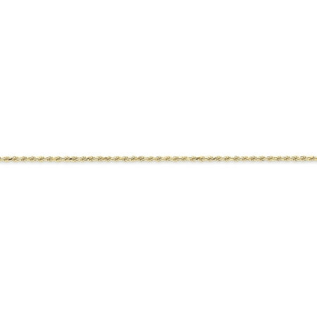 10k 1.6mm Machine Made Diamond Cut Rope Chain (Best Products For Pixie Cut)