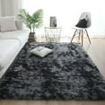 thumbnail image 1 of Dormitorio Alfombra peluda para sala de estar Alfombra grande para pasillo Alfombra suave y esponjosa Alfombra antideslizante para interiores Alfombra esponjosa para sala de estar Habitación para niños (gris negro, 80 * 160 cm) brillar Electrónica, 1 of 5