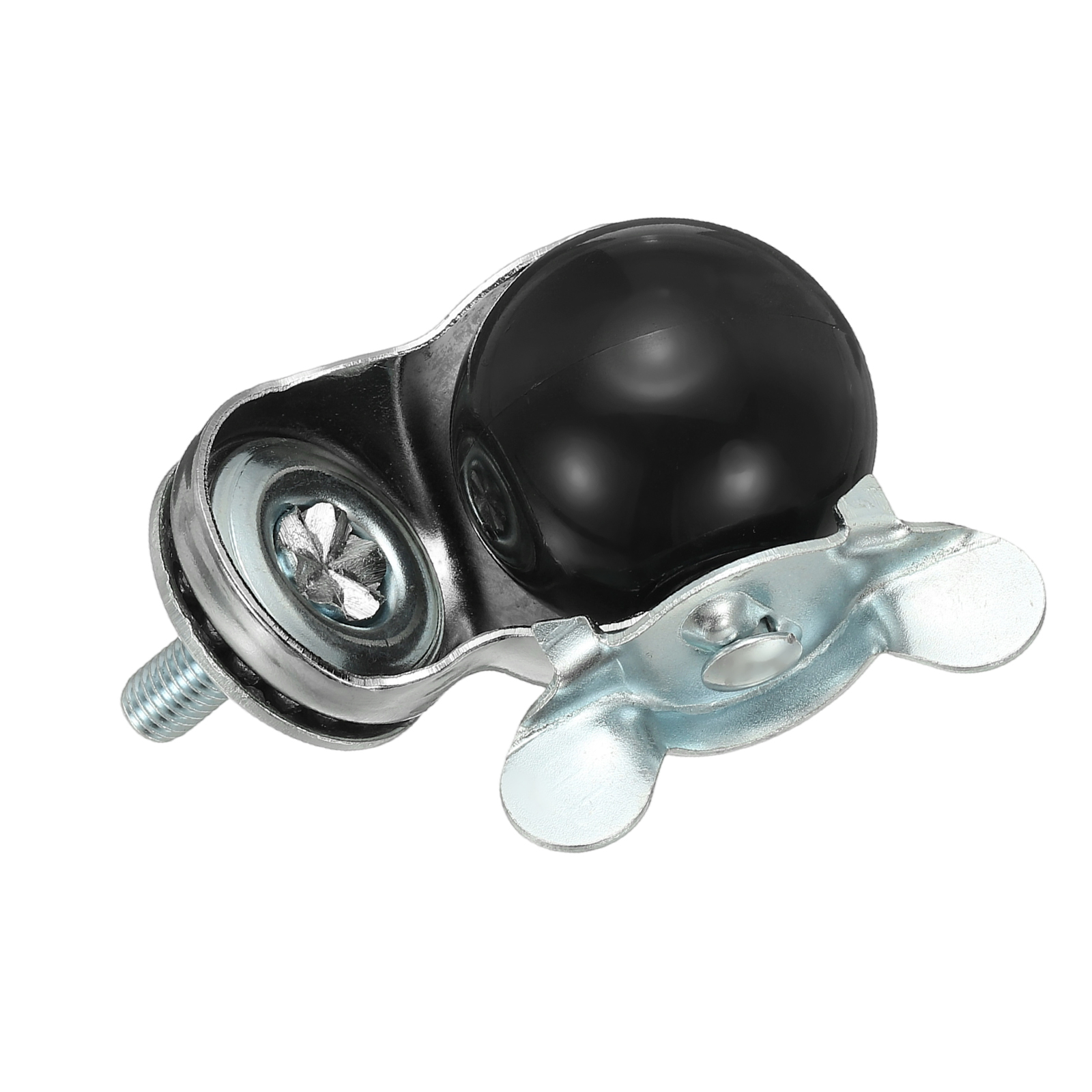 Uxcell 1.5" Ball Caster Wheels, 4 Pcs Threaded Stem Caster 360 Degree Rotatable Caster Wheels Brake for Furniture,Chrome
