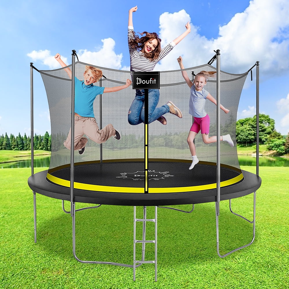 Doufit Trampolines 15FT 12FT 10FT 8FT Jump Recreational Trampolines with Enclosure Net and Ladder Outdoor Trampoline for Kids Family Happy Time in Uruguay at UYU 22880 Rating 5