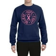 thumbnail image 2 of Believe Hope Awareness Unisex Crewneck Graphic Sweatshirt, Navy, Small, 2 of 3