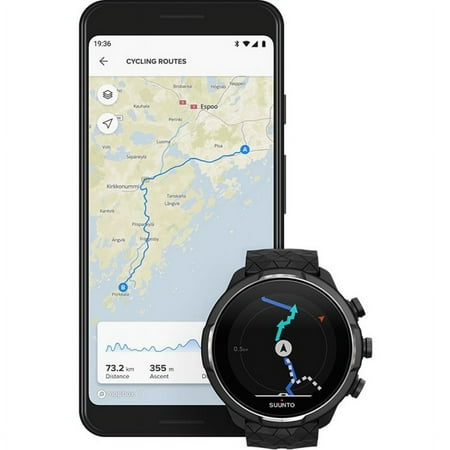 SUUNTO - 9 Titanium Outdoor/Sports Adventure Tracking Connected Watch with GPS/HR - Black