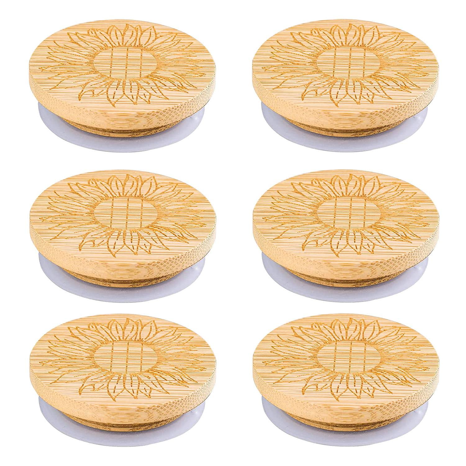 Yogurt Jar Lids, Yogurt Bamboo Jar Lids Set, Bamboo Lids for Yogurt
