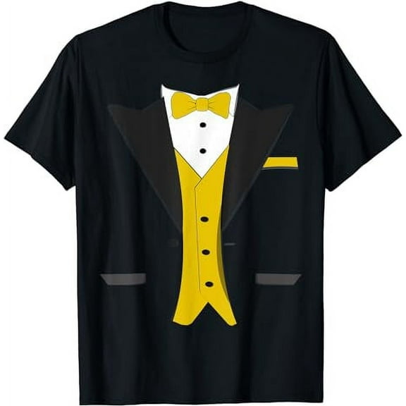 Tuxedo Shirt - Halloween Wedding Groom Funny Yellow Costume