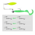 thumbnail image 4 of Paquete de 5 señuelos de pesca, accesorios de pesca con anzuelos, accesorios de pesca, pesca en embalse ligero, lentejuelas giratorias de 360 grados Gotas de hojas S, 4 of 8