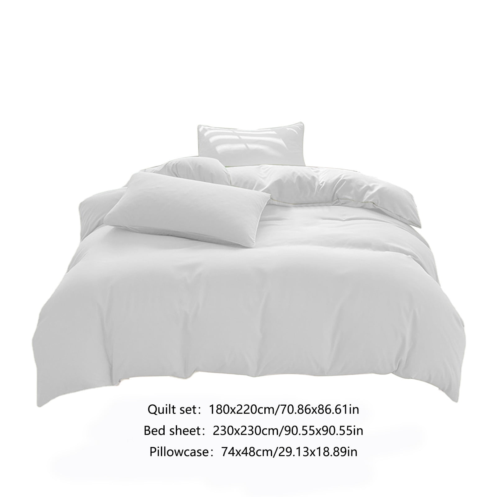 4 Piece Bed Sheets Queen/King Size Bedding Set with Duvet Cover Fitted Sheet 2 Pillowcases Soft Washed Polyester Wrinkle Free Easy Care by PALIFEUR