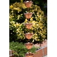 thumbnail image 2 of Monarch Pure Copper Lotus Rain Chain, 8-1/2-Feet Length, 2 of 2