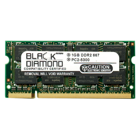 1GB RAM Memory for HP Pavilion Notebooks Notebook dv9205tx, Notebook dv9205us, Notebook dv9206eu, Notebook dv9206tx, Notebook dv9207tx Black Diamond Memory Module DDR2 SO-DIMM 200pin PC2-5300 667MHz