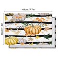 thumbnail image 6 of Thanksgiving Dinner Placemats Set of 4, Durable Linen Table Mats with Pumpkin, Turkey, and Sunflower Pattern, Machine Washable Heat Resistant Rustic Fall Dining Decor, 6 of 6