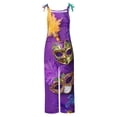 thumbnail image 3 of Jinhomg 2025 Mardi Gras Jumpsuits for Women Funny Mask Graphic Bib Overalls Funny New Orleans Carnival Party Rompers with Pockets Summer Saving Multicolor L, 3 of 5