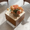 thumbnail image 6 of Outsunny PE Rattan Outdoor Side Table, Patio End Table with Wood Top, Brown, 6 of 9