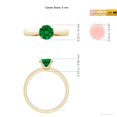 thumbnail image 5 of ANGARA Lab Grown Prong-Set Round Emerald Solitaire Engagement Ring for Women in 14K Yellow Gold (Size-6mm) | May Birthstone, Birthday, Anniversary, Jewelry Gift for Women | Lab-Grown Emerald Ring, 5 of 8