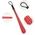 thumbnail image 3 of Unique Bargains 1 Pc Sling Long Handle Hangable Shoe Horn for Shoe 18.5"x1.77" Red, 3 of 6