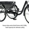 thumbnail image 4 of PRIJESSE 24" 7-Speed Adult Tricycle with Large Basket, Black, 4 of 5