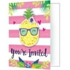 5PK Pineapple N Friends Invitations ,Item per pack: 8per pack,Size: 4" x 6"
