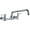 Silver, variant on Zovajonia Commercial Kitchen Faucet 8 Inch Center Wall Mount 2Handle Swivel Sink Mixer Tap Polished Chrome