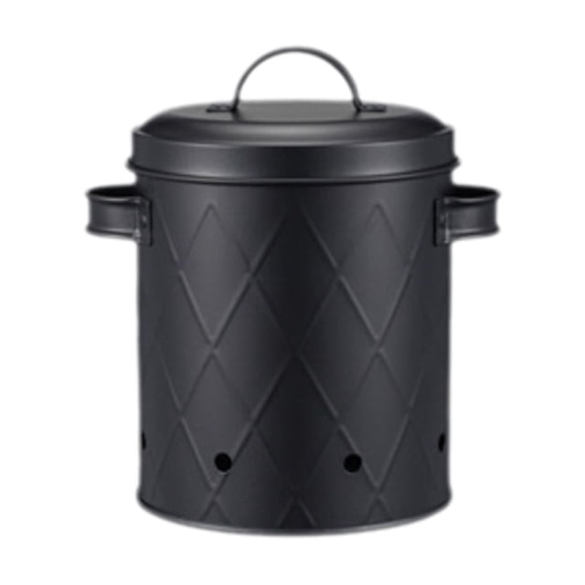 WRKEKC Clearance Mesh Metal Storage Bucket with Lid, Iron Kitchen Container for Potato Onion Garlic, Ventilated Vegetable Bin, 3 Sizes for Pantry Countertop