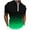 Mens Shirts Green, variant on Golf Shirts for Men with Zipper Short Sleeve T-Shirts Mens Trendy Gradient Printed Pullover Breathable Collared Athletic Workout Tees Tops