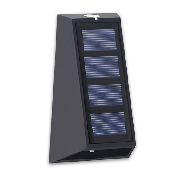 Solar Wall Lights Outdoor, Irradiate Up And Down ,Waterproof Dark Sensor Auto On/Off Solar Powered Wall Mounted Night Lights For Patio Pathway Yard Black