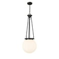 thumbnail image 4 of 221-1P-BK-G201-14-Innovations Lighting-Beacon - 1 Light Pendant In Traditional Style-37.5 Inches Tall and 14 Inches Wide-Matte Black Finish-Matte, 4 of 5