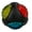 Black, variant on Dog Dental Lighted TPR Translucent Diamond Balls 3 inch Small to Medium Canines (1 Ball Random Color (Discounted))