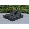 thumbnail image 2 of Ohana Depot Ohana Outdoor Patio 9 Piece Black Wicker Sofa and Chaise Lounge Set - No Assembly Grey, 2 of 2