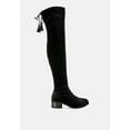 thumbnail image 6 of Rumple Velvet Over The Knee Clear Heel Boots, 6 of 11