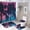 style-871, variant on 4 Piece Decor Shower Curtains Sets Bathroom Sets with Shower Curtain And Rugs 4 Piece Light Blue Pink Marble Texture Waterproof Fabric Bath Curtain Stone Surface Pattern for Bathtub Decor