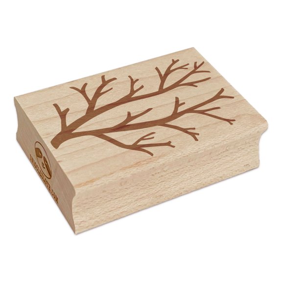 Tree Branch Rectangle Rubber Stamp Stamping Scrapbooking Crafting - Small 1.7in