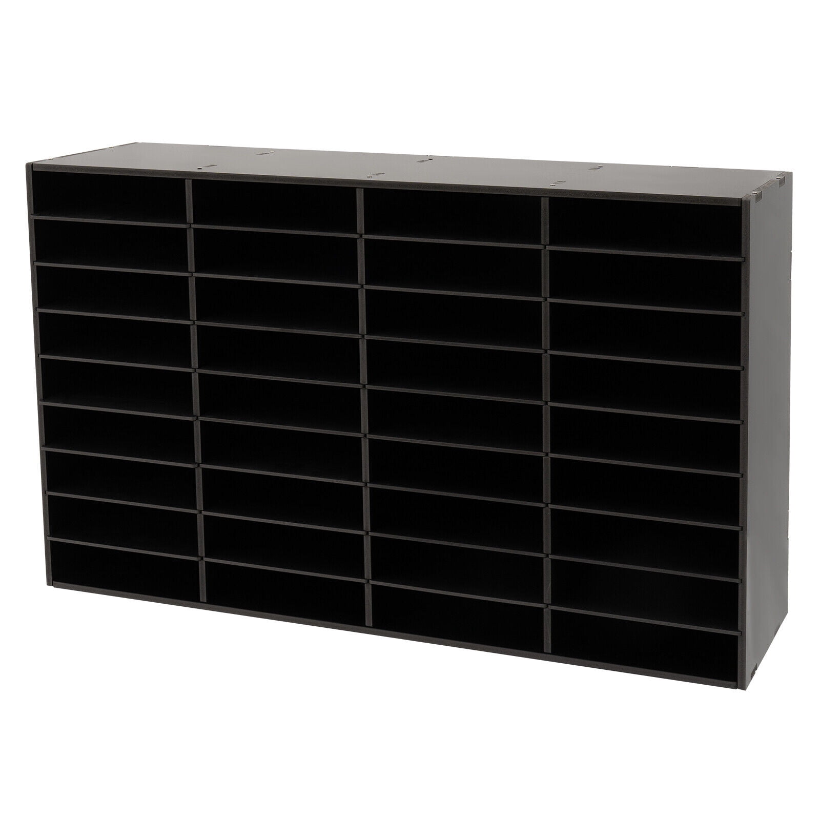Desktop File Holder, Office Mailbox 36-compartment Literature Organizer Black Literature Organizer, 39.4*11.8*24in