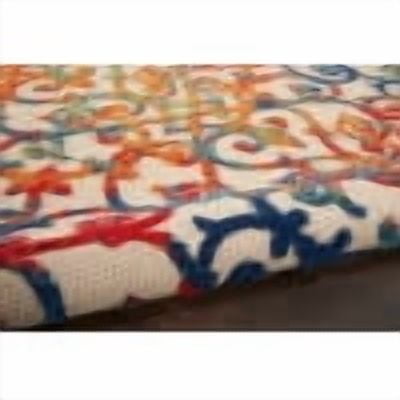 Nourison Aloha Indoor/Outdoor Transitional French Country Multicolor 10' x 14' Area Rug, (10' x 14')